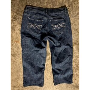 Riders By Lee Capri Jeans Womens 12M Blue Denim Cotton Stretch Medium Wash